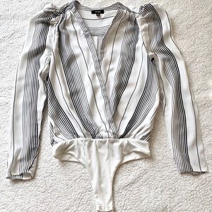Black and White Long Sleeved Bodysuit